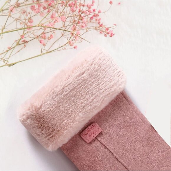 Women's Pink Winter Warm Cold Weather Ski Snow Touch Screen Texting Gloves - Picture 6 of 7